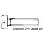 Fully threaded cylindrical head screws with slotted drive, UNI 6107 DIN 84.