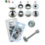 AUTOMATIC STAINLESS STEEL BUTTONS WITH RIVET PACK OF 15 PCS