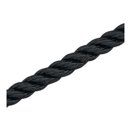 Black polyester braid with 16 strands - diam.Ã˜18