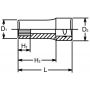 CHIAVE A BUSS.LUNGA POLIGONALE.1/4" 13 mm.-L.50 - KOKEN