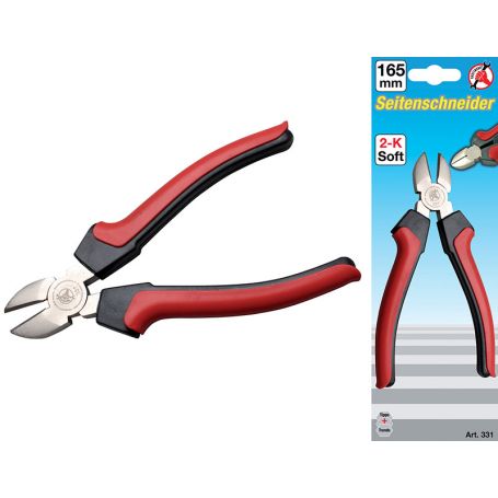 DIAGONAL CUTTING PLIERS L.165 IMP. RED-BLACK