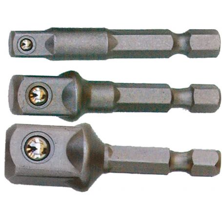 SET 3 C-BALL ADAPTERS ATT. 1-4" X 1-4 - 3-8 - 1-2"