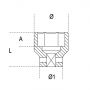 Machine compass 3/4" - 21.