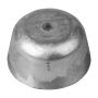 Ancient zinc ogive with a diameter of 75.5 and a height of 41, with a central hole of diameter 6.5.