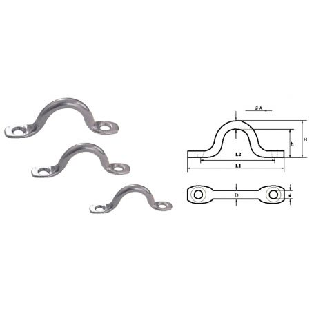 Ponticello a filo inox 316  d.6 x 57 mm