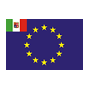 Bandiera EU + Italia  cm. 30 x 45