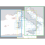 NAUTICAL CHART FROM LINGURE SEA TO TYRRHENIAN SEA (ST.SICILY)