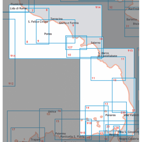 NAUTICAL CHART FROM CAPE CIRCEO TO ISCHIA AND THE PONTINE ISLANDS