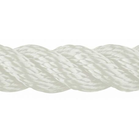 White 3-wood high tenacity polyester rope Ø16