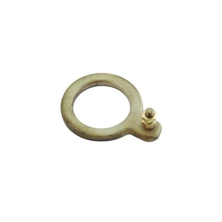 Brass washer with 3'' ground connection.