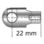 Uflex KSS02 Stainless Steel Gas Spring Eyelet End Fitting