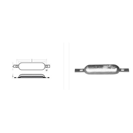 Anodo ovale ad inserto asolato c.f.250 KG.3