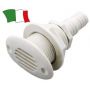ABS vent white oval 90° hose holder