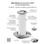 Retractable table light Aurora round SS bezel