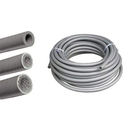 Tubo carburante rinforzato grigio d.9 mm