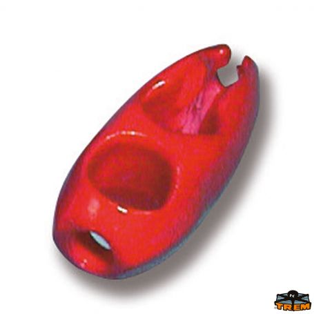 Red self-locking terminal Mod.Olive for 8 mm rope