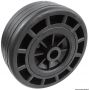 Roller/wheels with a technopolymer core and a rubber exterior.