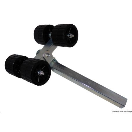 Side tipping roller