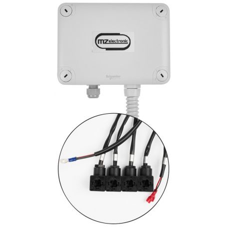 Fixed panel with control unit and remote control for gangways