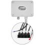 Fixed panel with control unit and remote control for gangways
