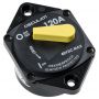 Stainless steel magnetic circuit breaker for winch and bow thruster protection, with electrical terminals.