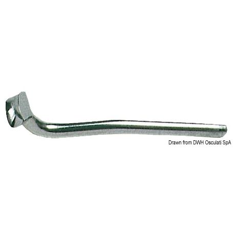 Stainless steel terminal with "T" hook attachment.