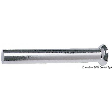 Stainless steel AISI 316 terminal with a spherical head for crimping on cables.