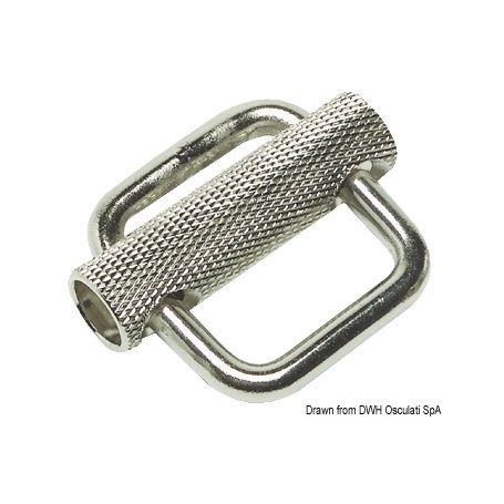 Buckle with stainless steel slider.