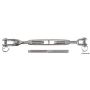 Tenditore per sartiame con cannula aperta in acciaio inox