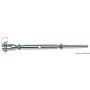 Turned tensioner from the bar with a press terminal on stainless steel cable.
