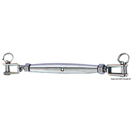 Tensioner with two fixed forks.