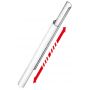 Profile covers shrouds and tensioners in anodized aluminum.