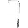 Gancio a L in acciaio inox a vite