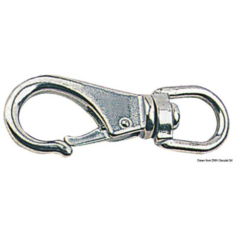 Moschettone in acciaio inox con girella