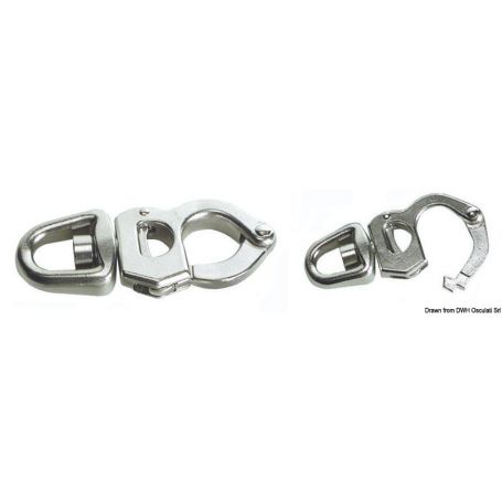 Moschettone in acciaio inox per scotte, drizze, spinnaker