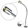 Adjustable LED spotlight for bed/headboard reading cards.