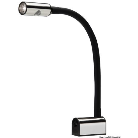 Adjustable LED spotlight for bed/headboard reading cards