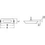 Underwater LED light for bathing platforms, stern mirrors, hulls, and cockpits.