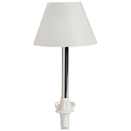 Retractable lampshade for illuminating well tables.
