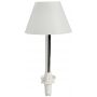 Retractable lampshade for illuminating well tables.