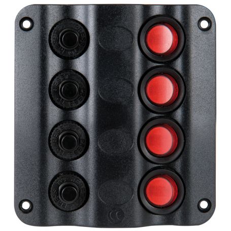 Pannello elettrico Wave Design con interruttori a bascula con LED