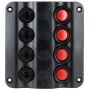 Pannello elettrico Wave Design con interruttori a bascula con LED