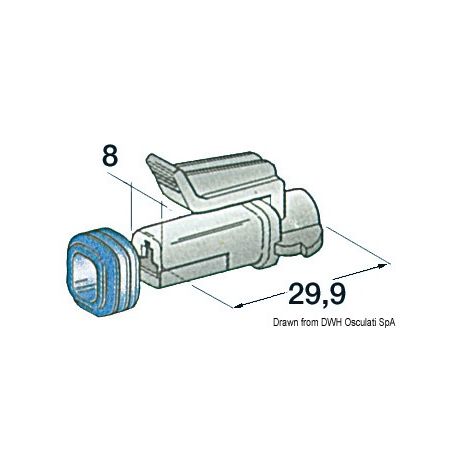 Plastic waterproof connectors.