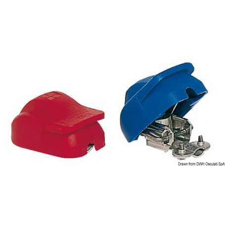 Universal snap-in battery clamps.