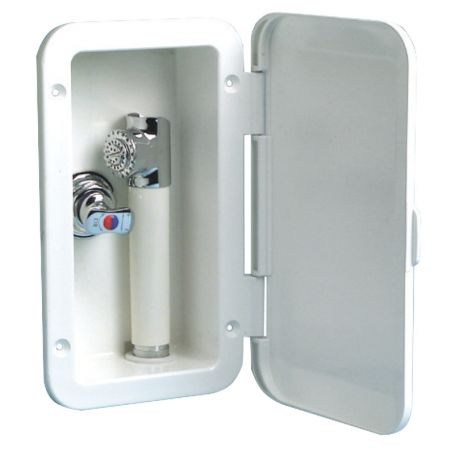 Box doccia con doccia a pulsante Mizar e miscelatore