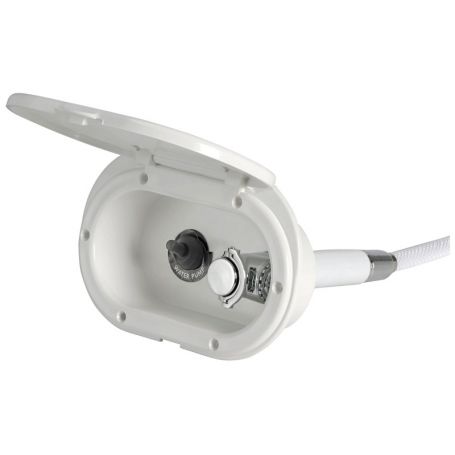Box doccia con doccia a pulsante Mizar con interruttore stagno acceso / spento