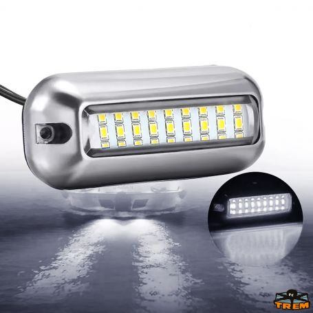 Led underwater light for hull platform and transom