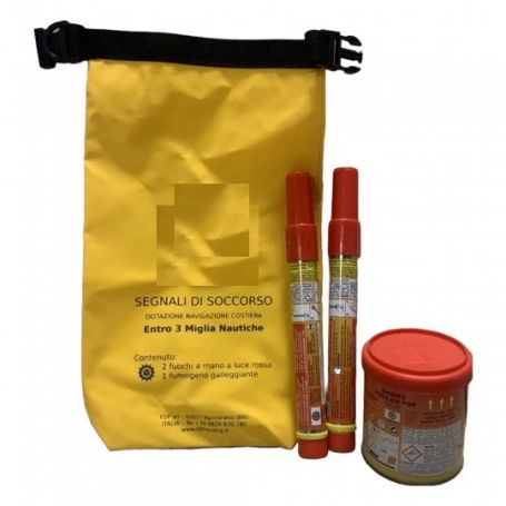 RESCUE FLARE KIT WITHIN 3 MILES FROM THE COAST