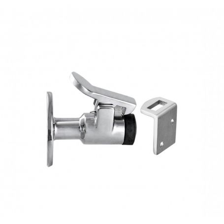 Snap-on stainless steel door stop mm. 61, base diameter mm.50