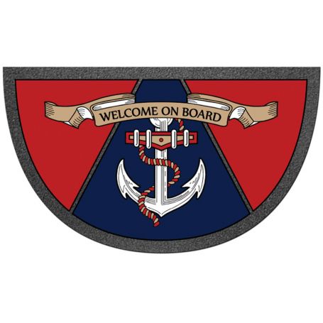 Semi-circular non-slip doormat Size 40x68 cm